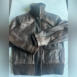 R&O by Reilly Olmes Women's Genuine Leather Bomber Jacket Size: M